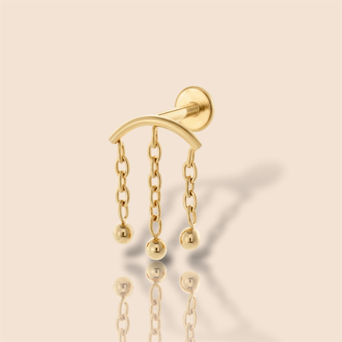 labret triple chain balls
