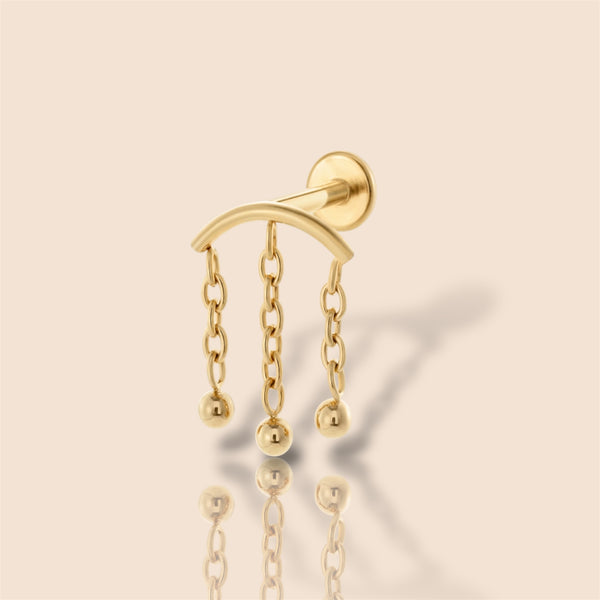 labret triple chain balls