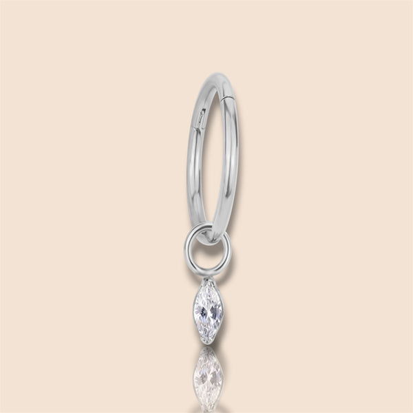 hoop marquise dangle
